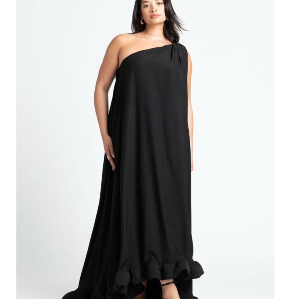 Elegant Black One-Shoulder Dress